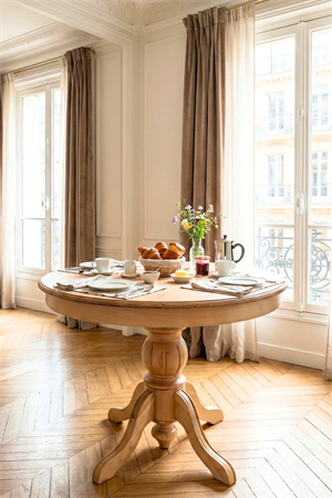 Woodenbend Rosense 100x100/130 Açılır Yuvarlak Natural Ahşap Yemek Masası Takımı – 4-6 Kişilik Hazeran Sandalyeli İskandinav ve Bohem Masa Seti