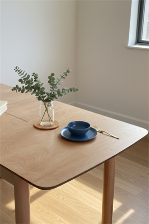 Woodenbend Helen Natural Açılır  Ahşap Yemek Masası Takımı 80x120 / 80x150 cm | 4 Hazeran Sandalyeli Kayın Ahşap İskandinav & Country Masa Seti