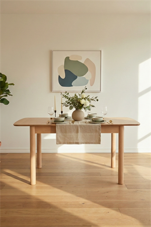 Woodenbend Helen Natural Açılır  Ahşap Yemek Masası Takımı 80x120 / 80x150 cm | 4 Hazeran Sandalyeli Kayın Ahşap İskandinav & Country Masa Seti