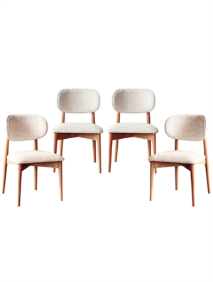 Woodenbend Vita Ahşap Natural Açılır Masa Sandalye Takımı