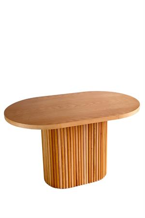 Woodenbend Wessa Oval Natural 80x130 Ahşap Yemek Masası Takımı – Hazeran Sandalyeli 4 Kişilik Masa Seti