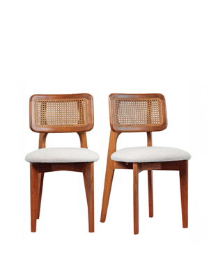 Woodenbend Arlen Beyaz Ceviz Oval Benchli Yemek Masası Takımı 80x130 cm