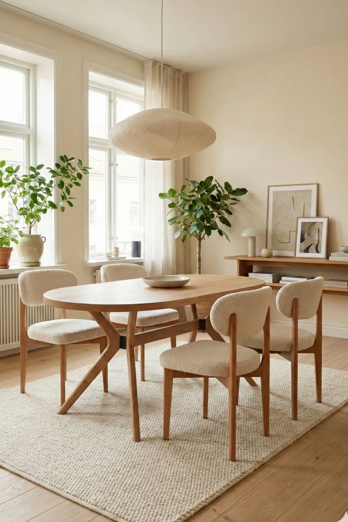 Adel Natural 80x130 cm Oval 4 Kişilik Ahşap Yemek Masası Takımı – Natural Renk