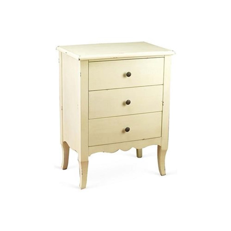 Amber Eskitme Krem  Komodin