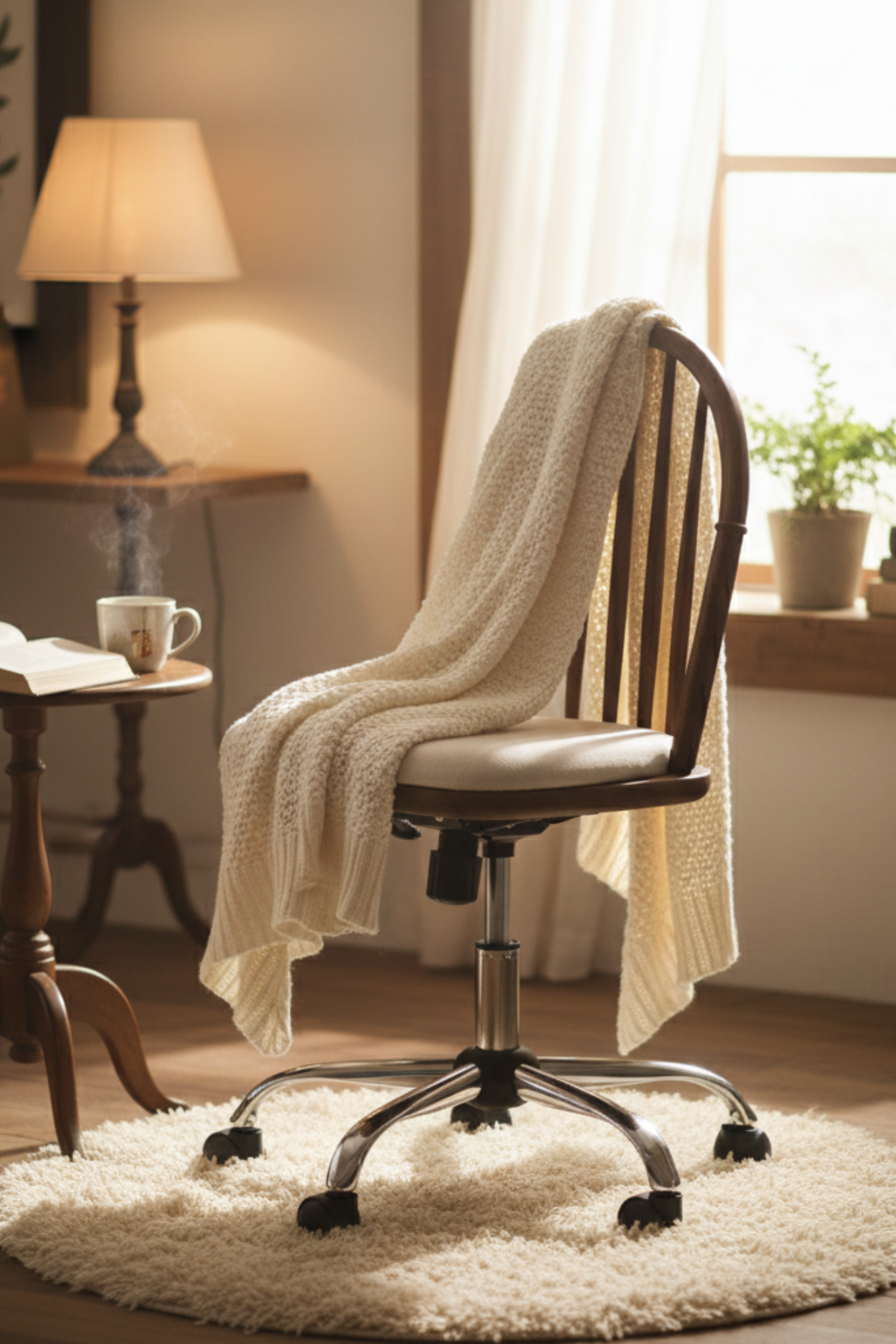 Woodenbend Laura Ahşap Çalısma Sandalyesı Cevız