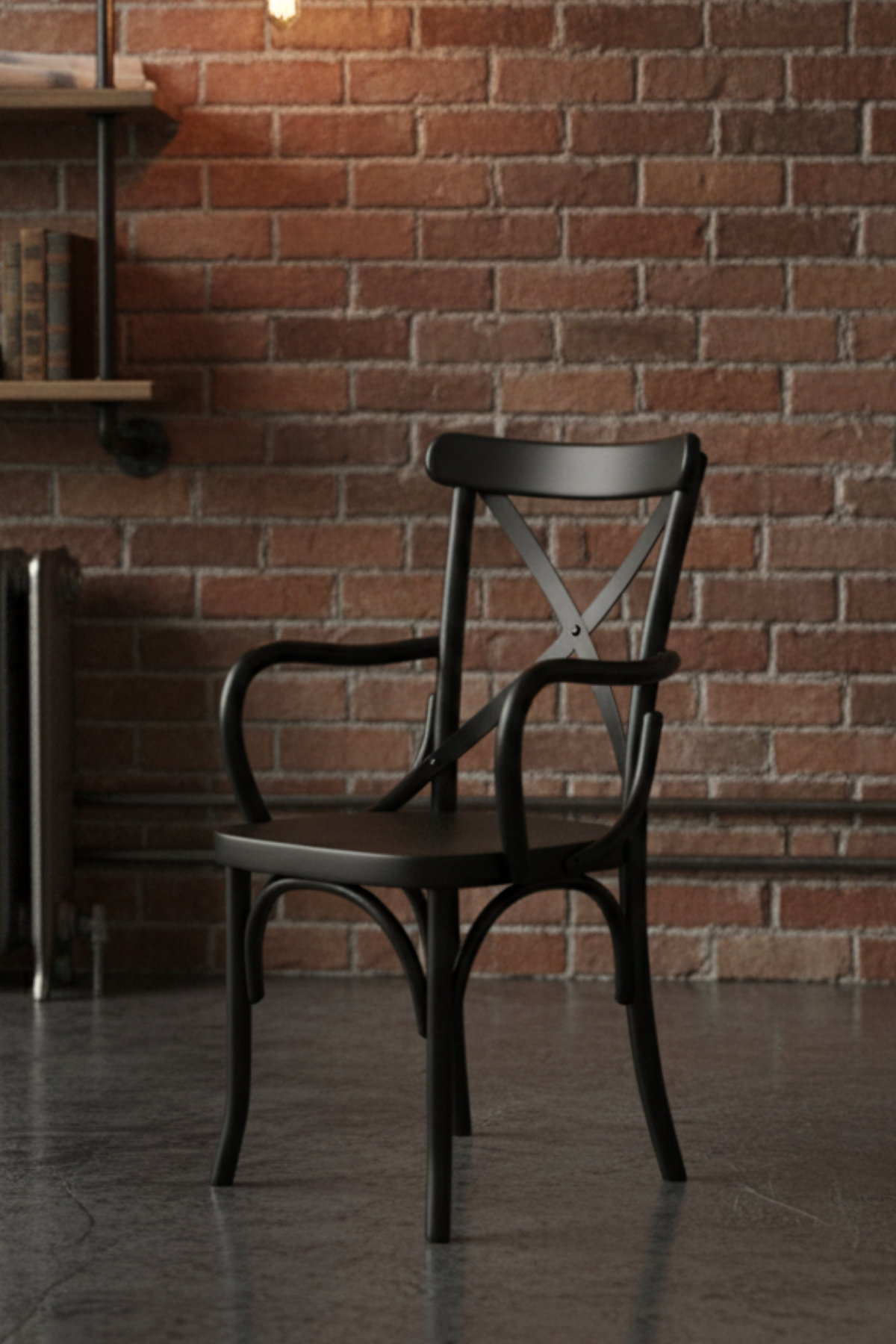 Woodenbend Milano Thonet Kollu Siyah Ahşap Kayın Ağacı Sandalye –Ahşap Detaylı El İşçiliği