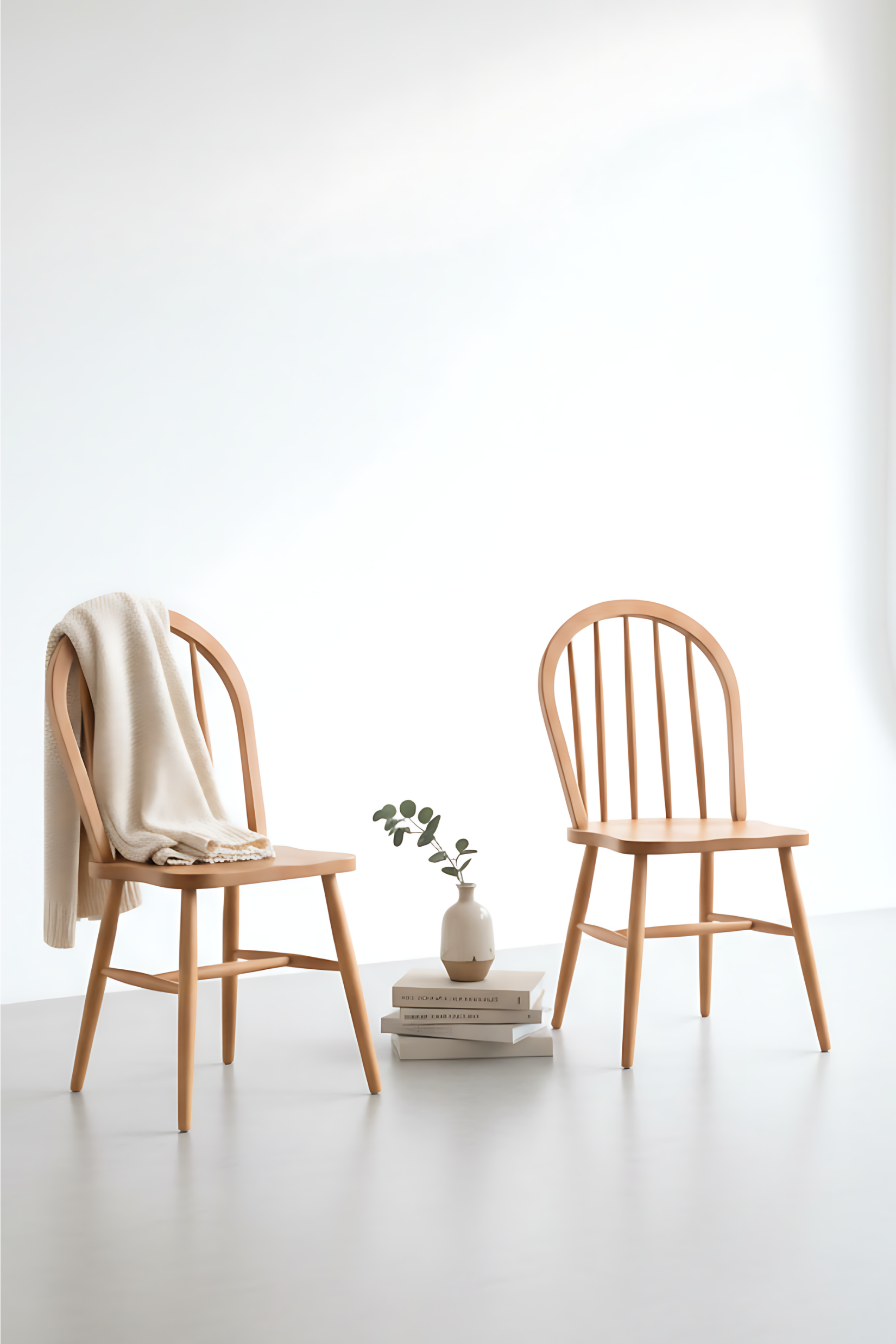 Woodenbend Milena Natural Kayın Sandalye – Ahşap Detaylı El İşçiliği  (2 adet )