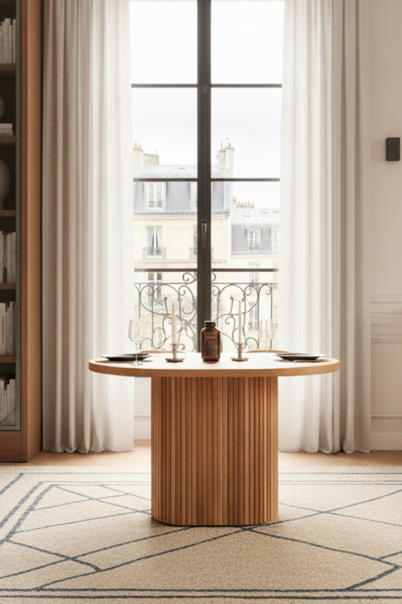 Woodenbend Mirla Natural 80x130 cm  Oval  Yemek Masası – Bohem & İskandinav Tarz