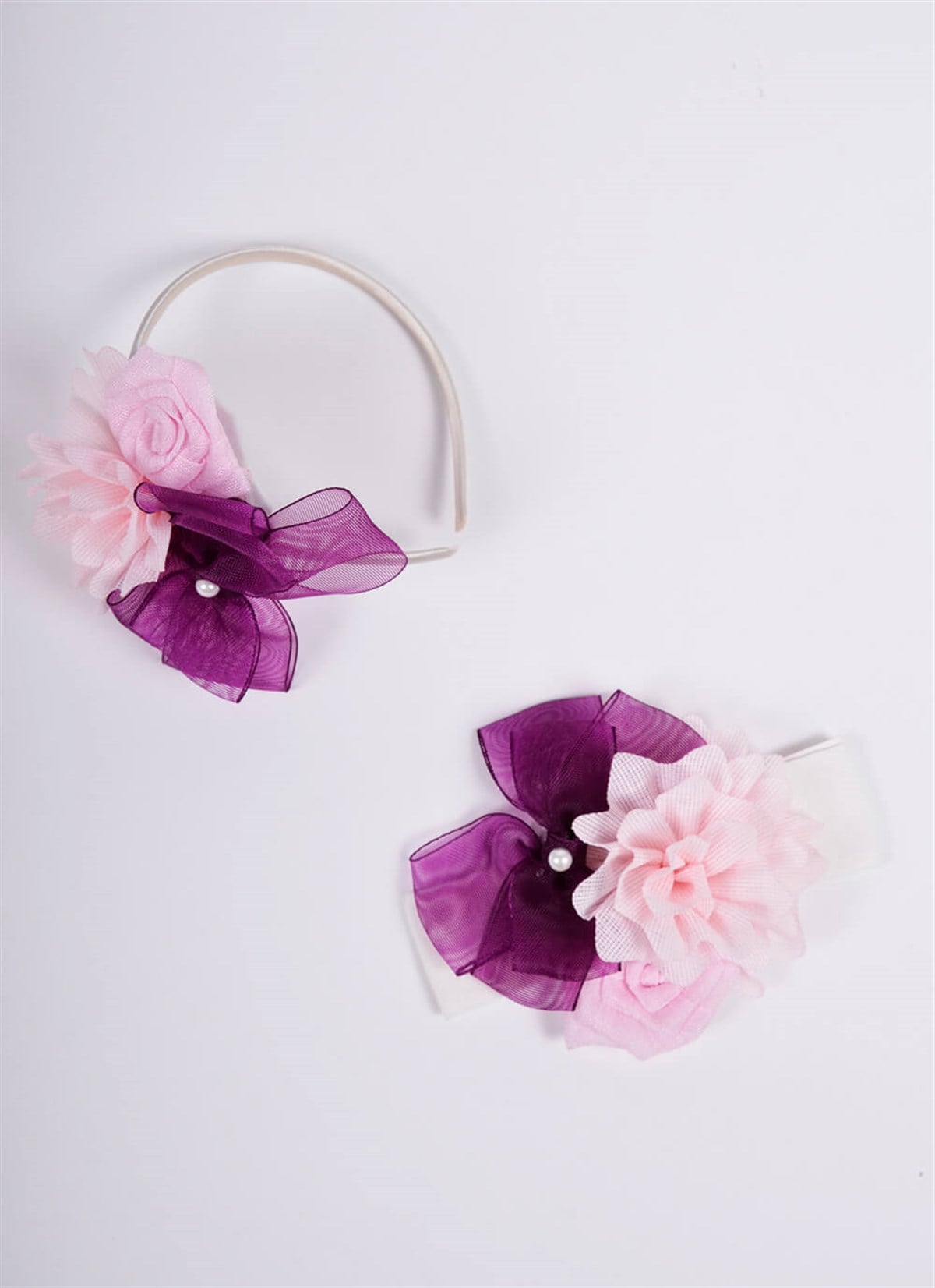 Anne Kız Taç-Bandana Set MOR