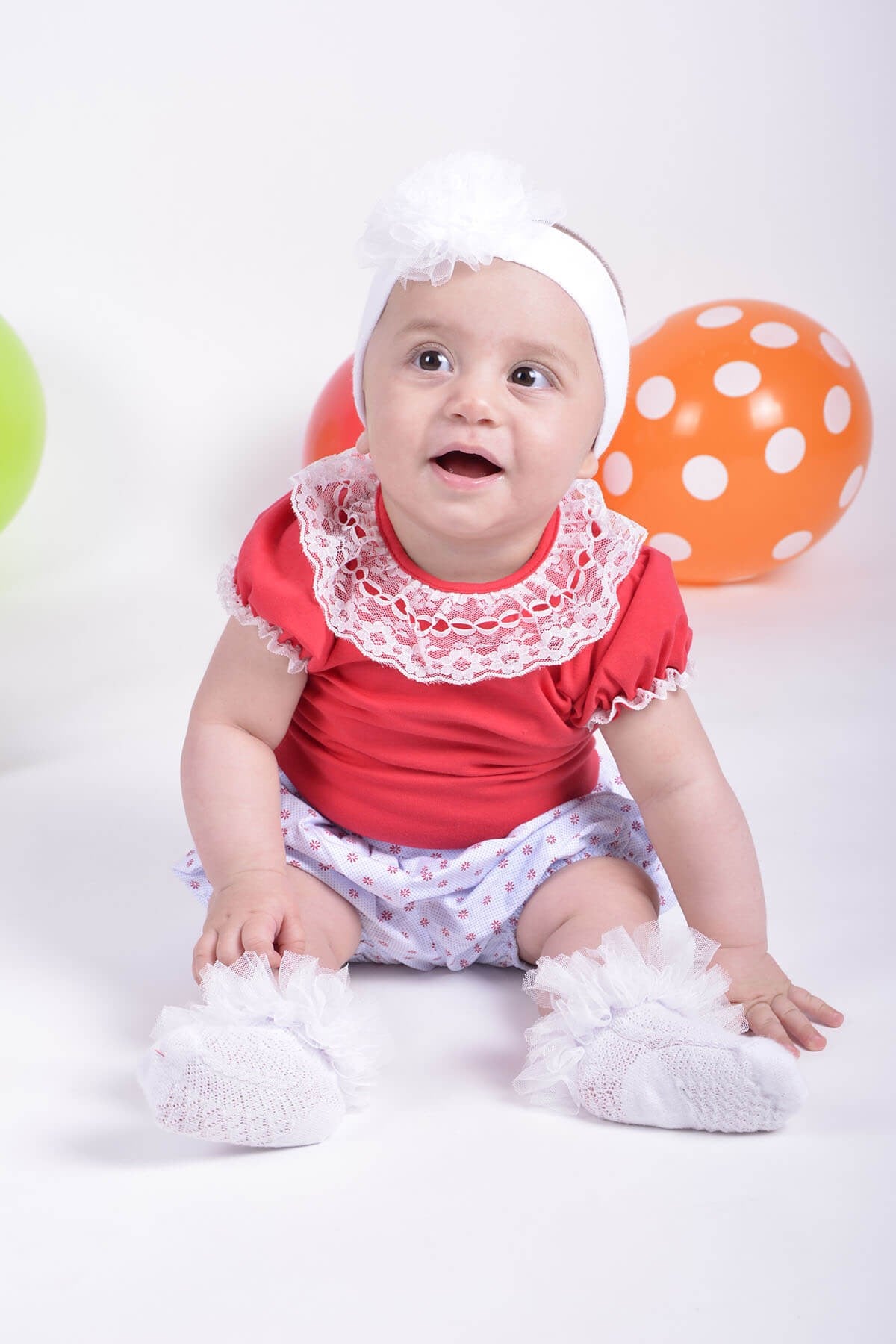 Kız Bebek Zıbın Şort Takım KIRMIZI
