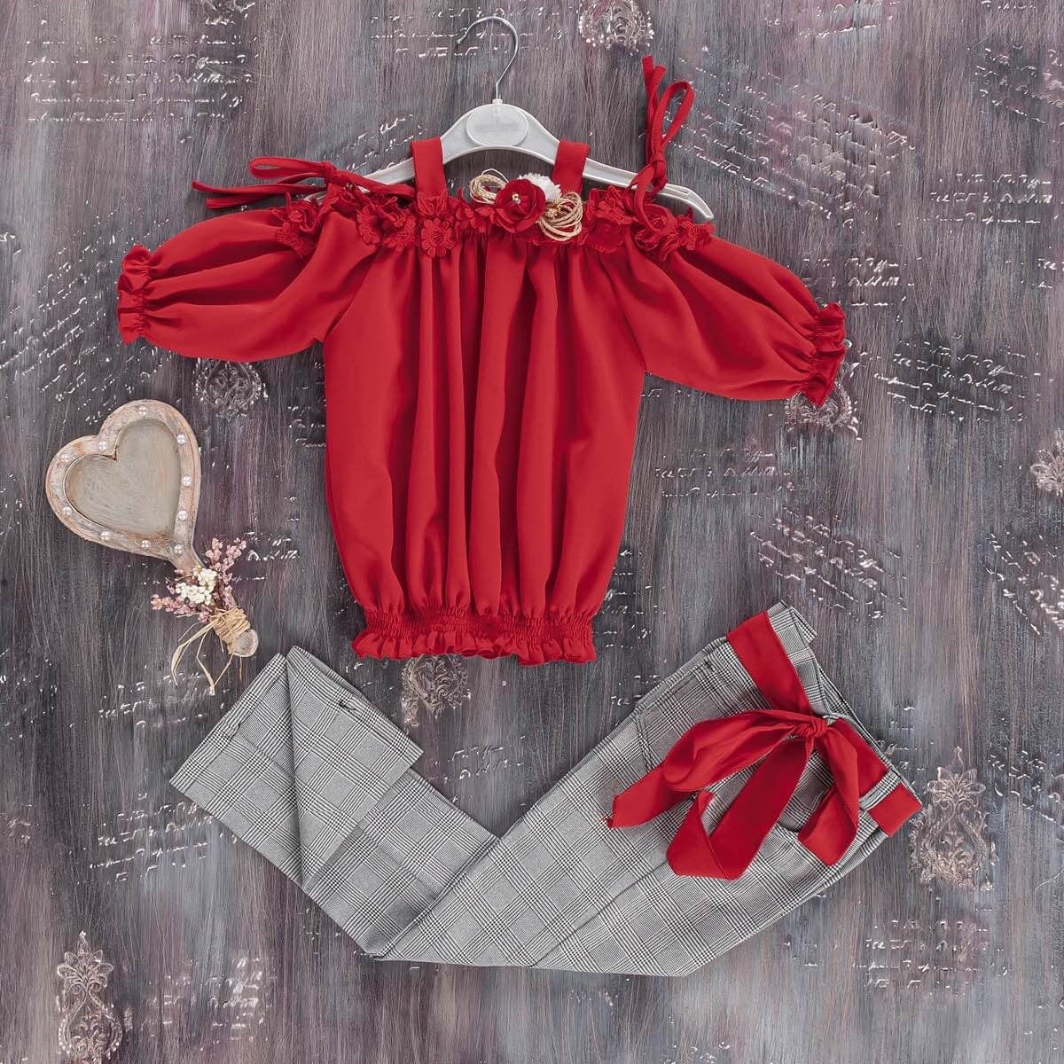 Bluz Pantolun 2'li Takım KIRMIZI