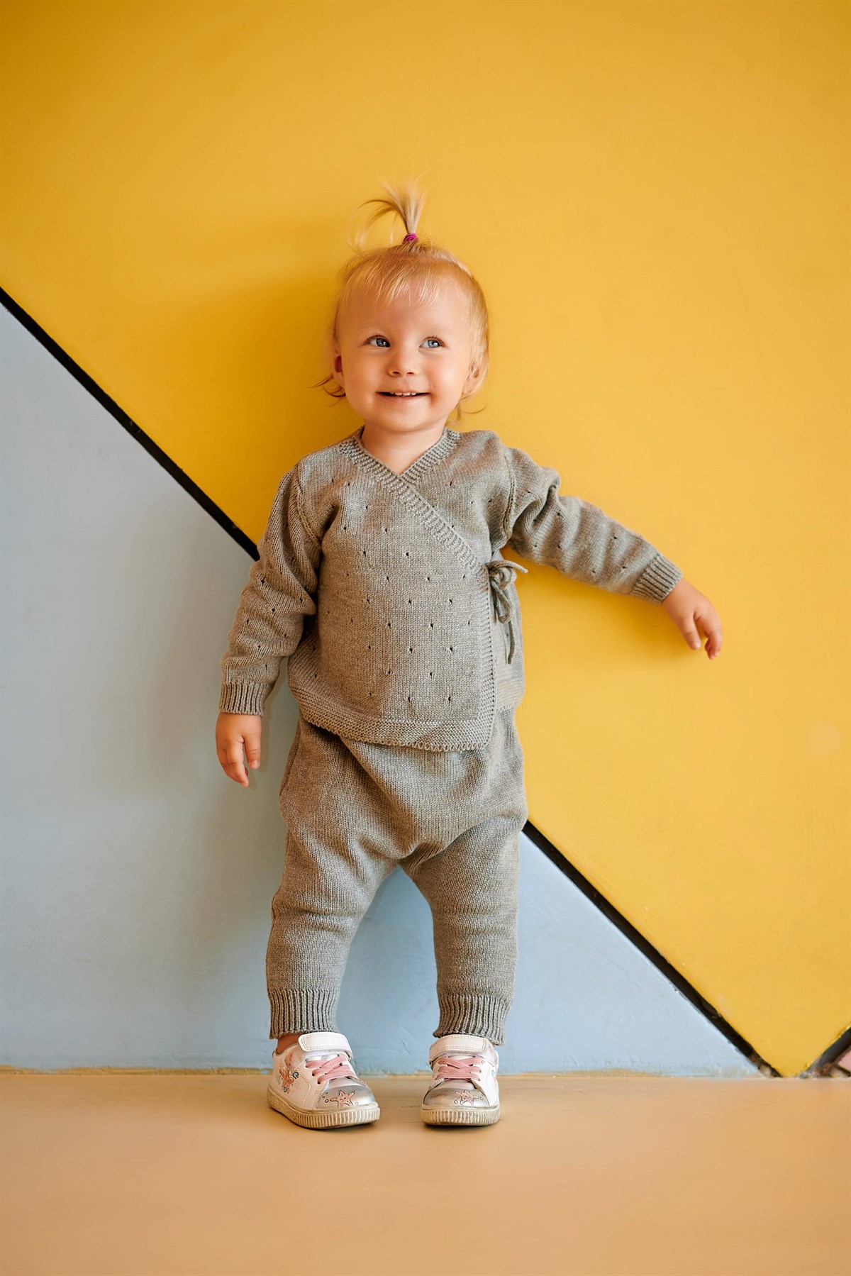 Kışlık Triko Kruvaze Takım GRİ