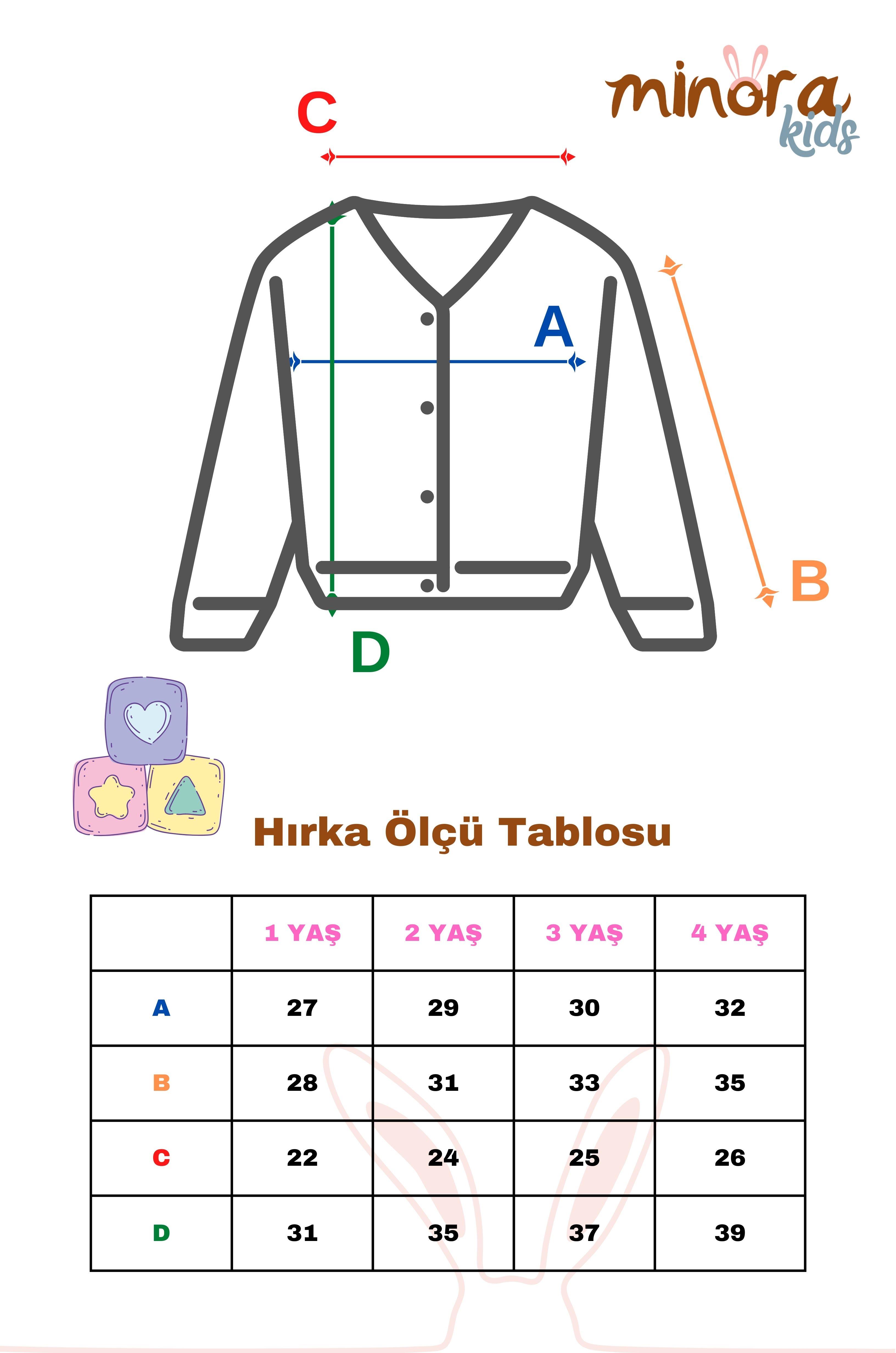 Kız Çocuk Triko Minora Armalı Düz Hırka HARDAL