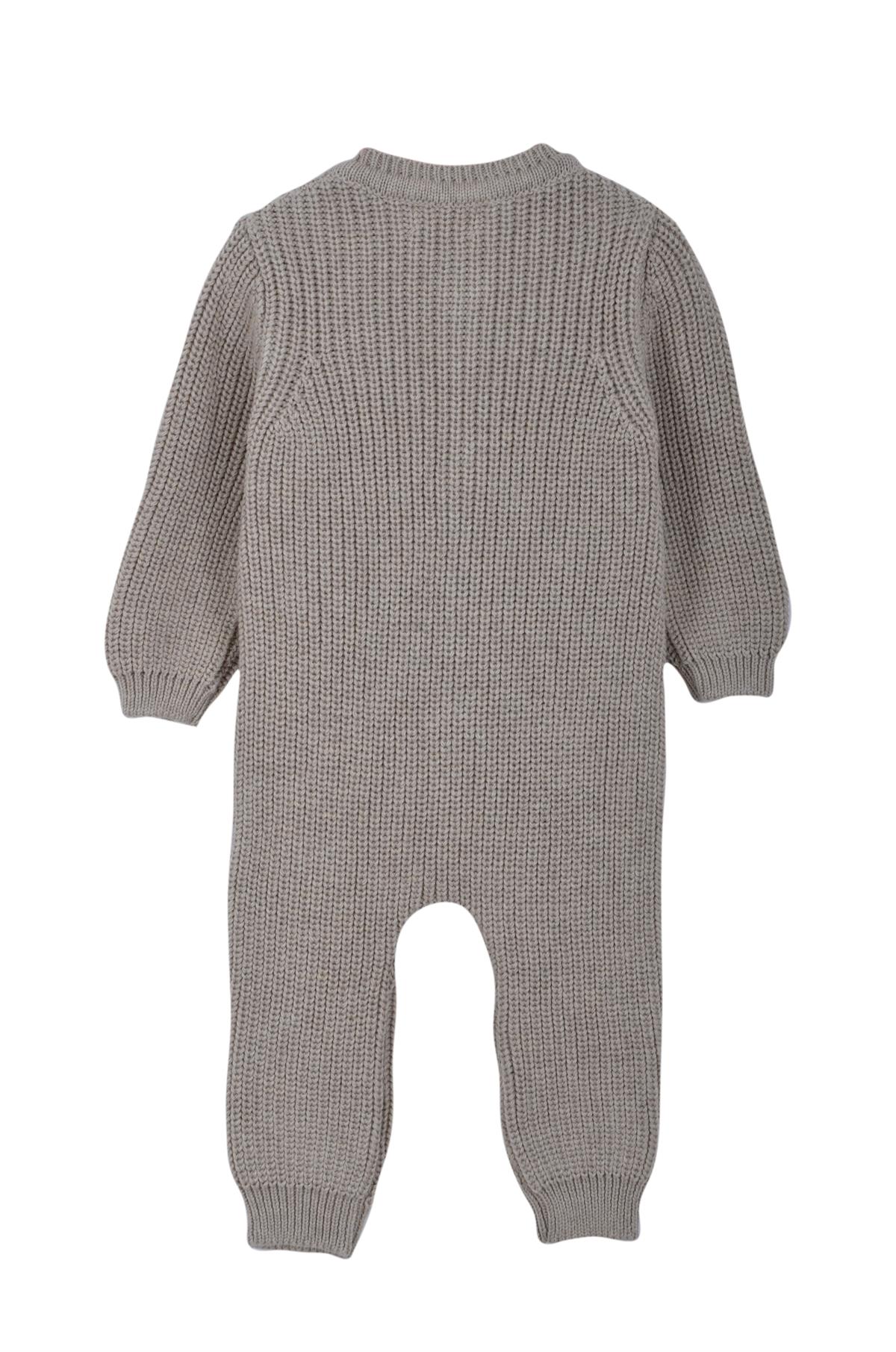 Şık Unisex Triko Selanik Tulum Bej