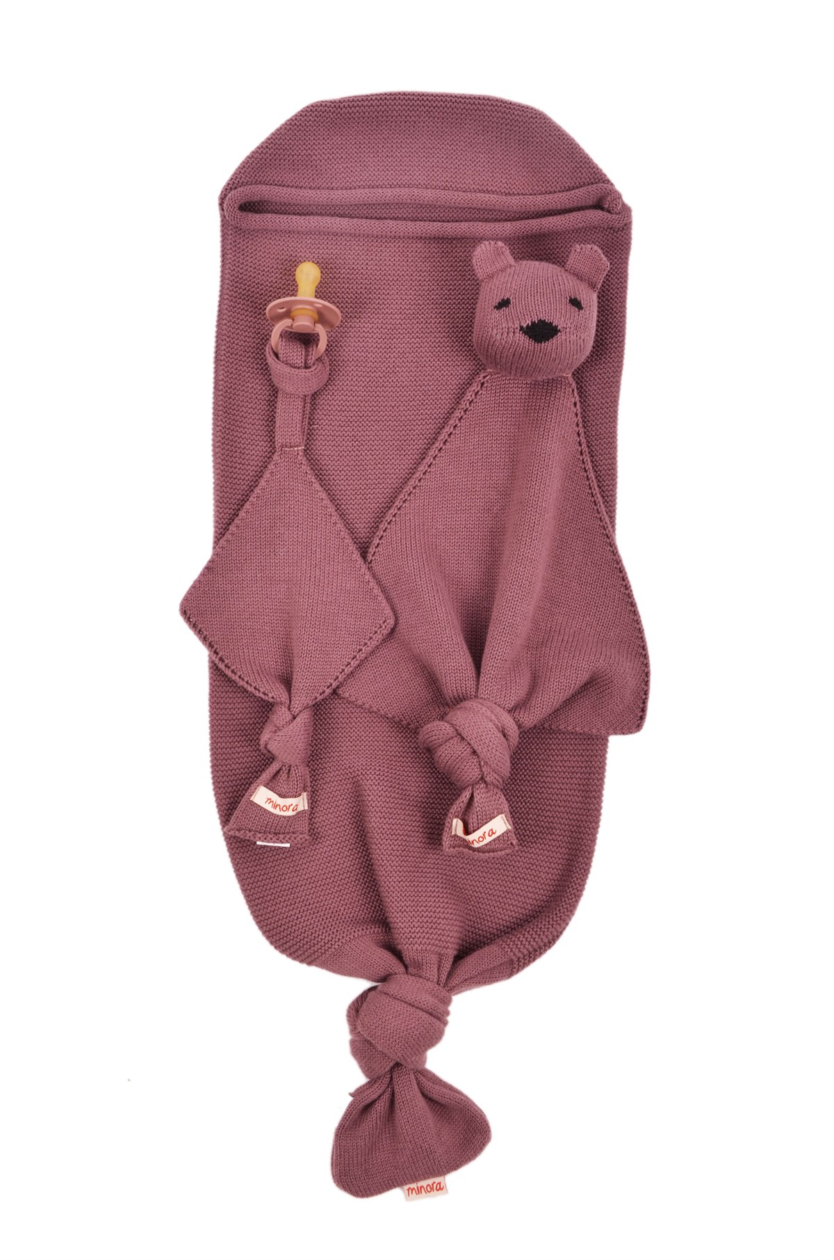 Triko 3lü Koza Kundak (Uyku tulumu)  Set Mor