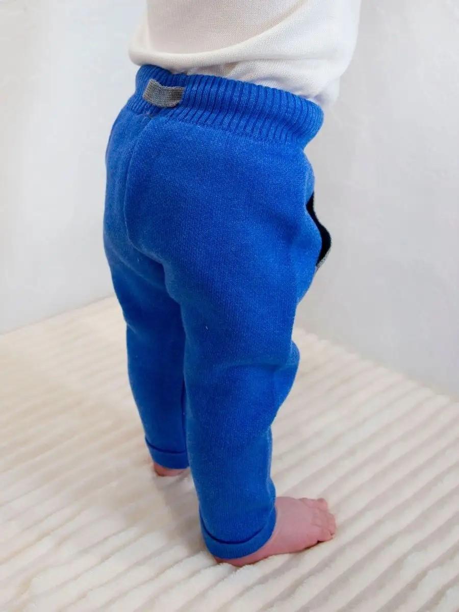 Triko Kışlık Bebek Cep Detaylı Beli Lastikli  Pantalon petrol