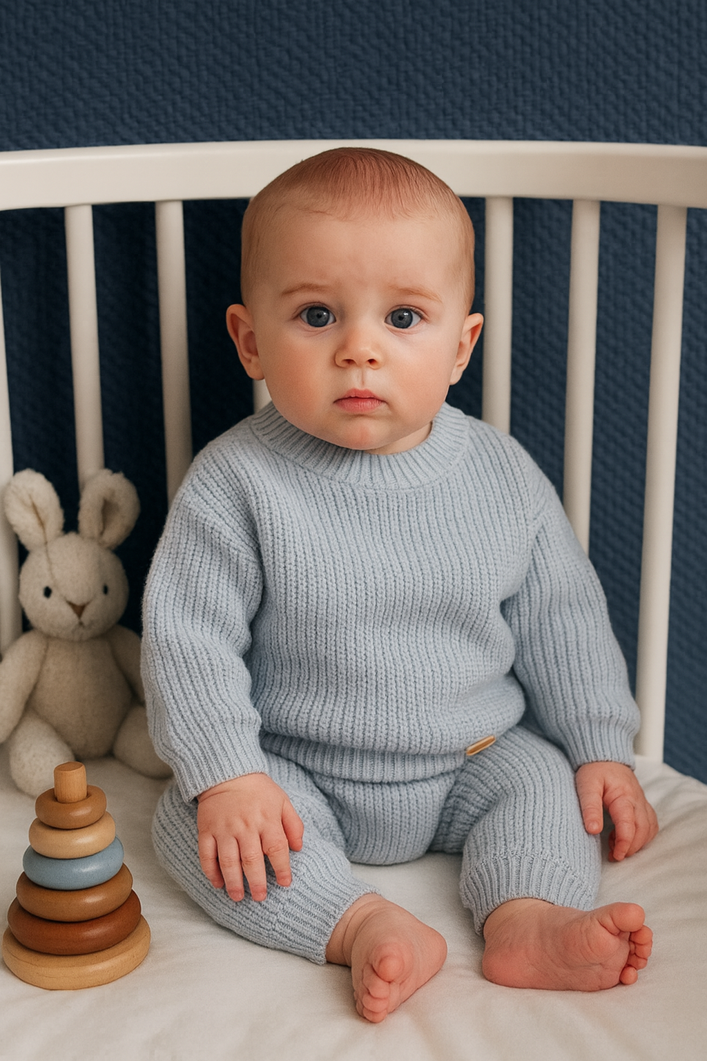 Üniseks Triko Selanik Takım Bebe Mavi  6-24 ay 