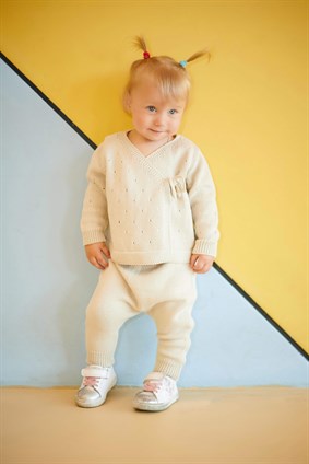 Kışlık Triko Kruvaze Takım BEJ