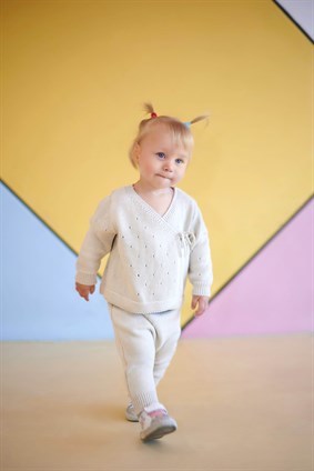 Kışlık Triko Kruvaze Takım BEJ