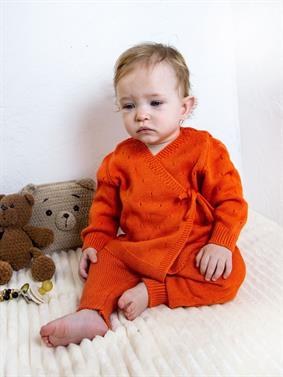 Kışlık Triko Kruvaze Takım Oranj