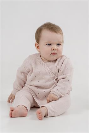 Kışlık Triko Kruvaze Takım Pudra