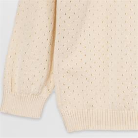 Kız Çocuk İnce Triko Ajurlu Hırka BEJ