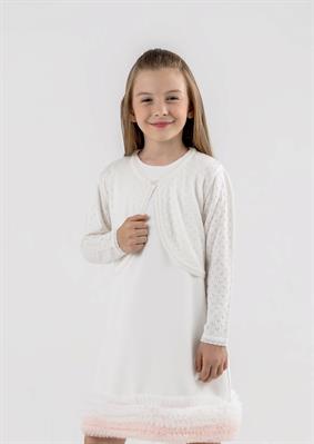 Kız Çocuk Triko 3lü Ajur Bolero Kemik