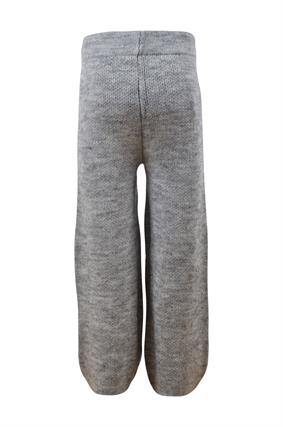 Kız Çocuk Triko Bol Paça,Beli Lastikli Pantolon 6-9 Yaş  GRİ