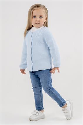 Links Örgü Hırka BEBE MAVİ