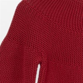 Links Örgü Hırka KIRMIZI