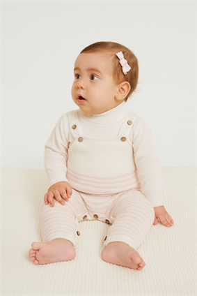 Triko Bebek Badili Askılı Salopet 