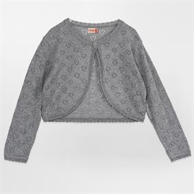 Triko Kalp Ajur Bolero GRİ