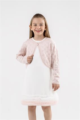 Triko Kalp Ajur Bolero Pudra