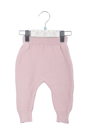 Triko Kışlık  Bebek  Çizgili Takım Pembe