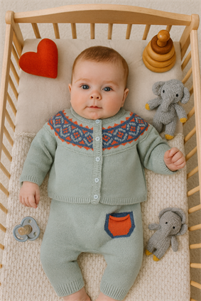 Triko Kışlık Hırka Tulum 2li Takım  MİNT