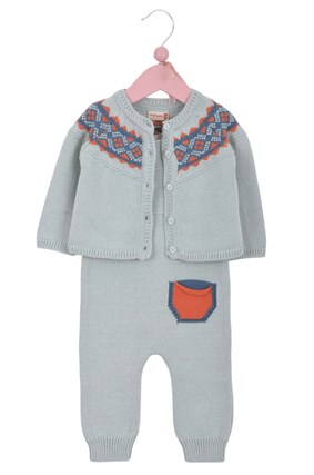 Triko Kışlık Hırka Tulum 2li Takım  MİNT