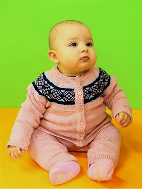 Triko Kışlık Hırka Tulum 2li Takım  PUDRA