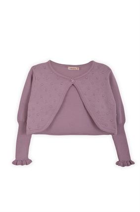 Triko Ponponlu Bolero 3-6 Yaş LİLA