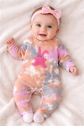 Triko Renkli Tavşan Tulum