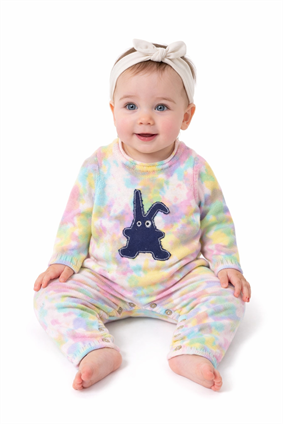 Triko Renkli Tavşan Tulum