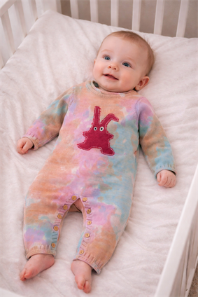 Triko Renkli Tavşan Tulum