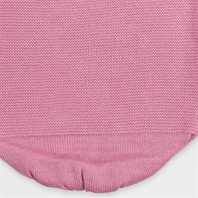 Triko Tavşan Desen 2li Koza Kundak ( Uyku tulumu) Set PEMBE