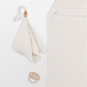 Triko Tavşan Kulak Selanik 2li Koza Kundak ( Uyku tulumu) Set KEMİK