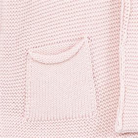 Triko Ünisex Çift Katlı Kapşonlu Hırka PEMBE