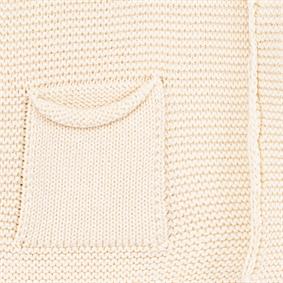 Triko Ünisex Çift Katlı Kapşonlu Hırka BEJ