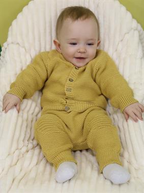 Triko Ünisex V Yaka Hırka Pantolon Takım  Hardal