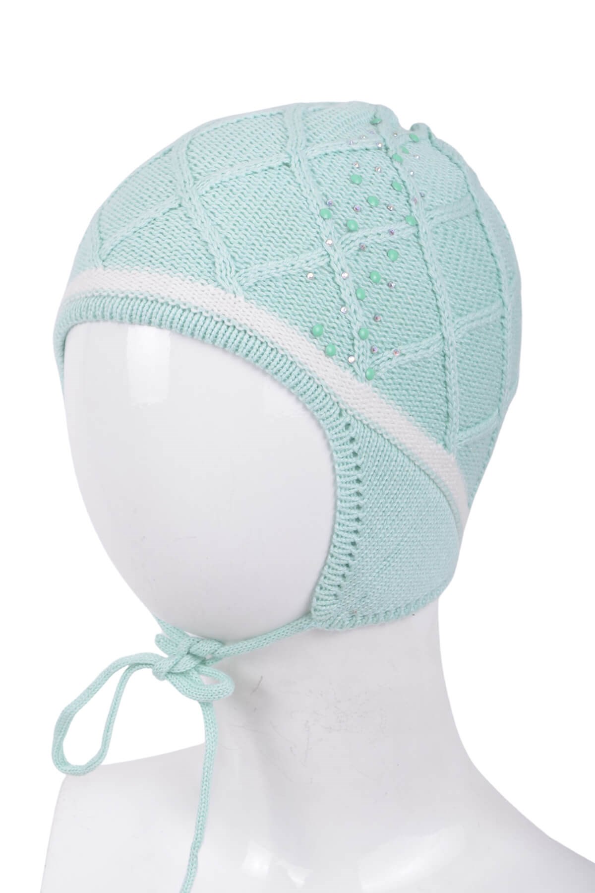 Taş Baskı Triko Bere MİNT