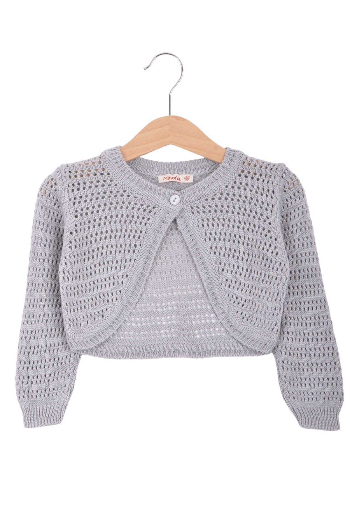 Triko Ajurlu  Bolero Gri