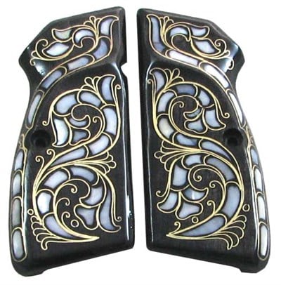 Sedef İşlemeli 14 lü Browning Tabanca Kabzesi