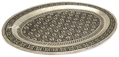 Bakır Çay Tepsisi Oval